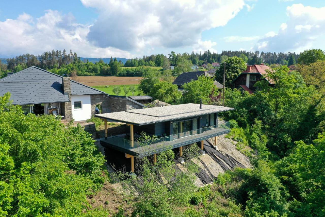 Modernes Ferienhaus Mit Panoramablick Rosegg Eksteriør billede