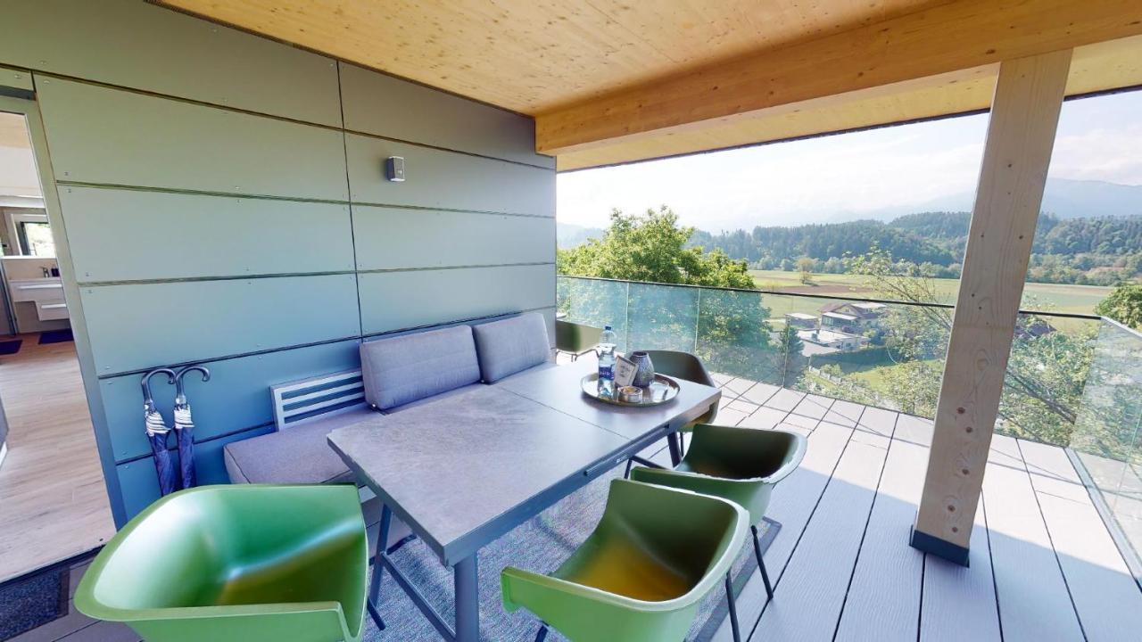 Modernes Ferienhaus Mit Panoramablick Rosegg Eksteriør billede